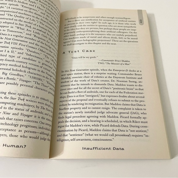 Star Trek Is Data Human Book The Metaphysics of Star Trek by Richard Hanley - Picture 12 of 16